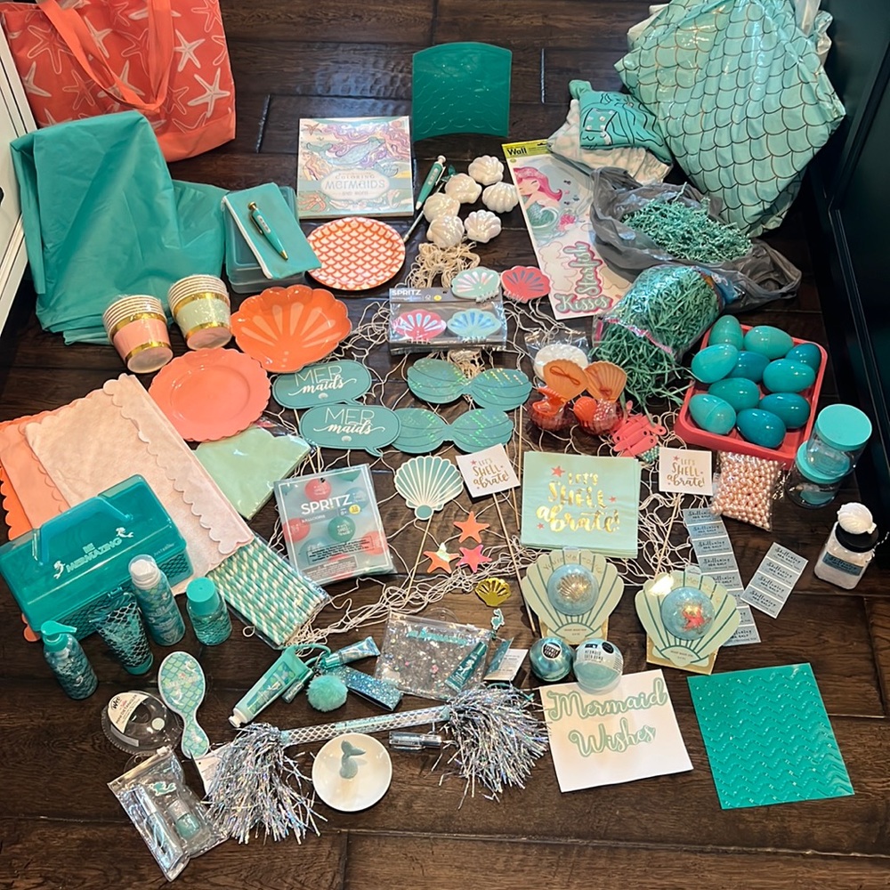 All things Mermaid birthday party, Easter, school, crafts, beauty, green coral